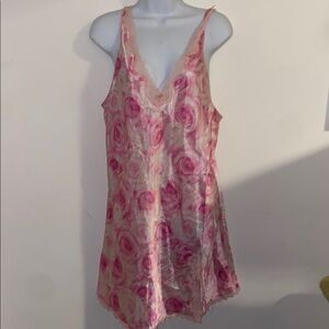 Vintage Pink Rose Slip Lingerie